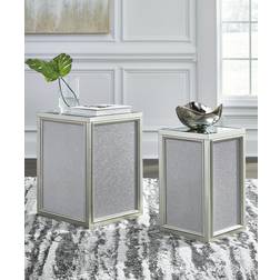 Ashley Signature End Chrome-Finish & Traleena Nesting Table