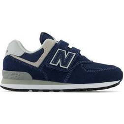 New Balance Kid's 574 Core Hook & Loop - Navy with white