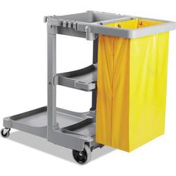 Boardwalk 22 W 44 D 38 in. H Gray Polyethylene Janitor Cart 3-Shelf