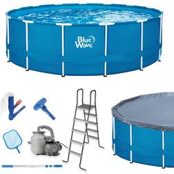 Blue Wave Laguna Round Frame Above Ground Swimming Pool Package