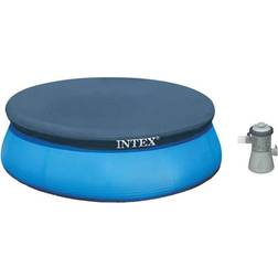 Intex 8 ft. x 30 in. Easy Set Inflatable Above Ground Swimming Pool with Pump and Cover