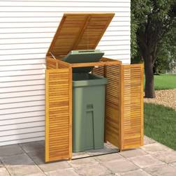 vidaXL Single Garbage Bin Shed Solid Acacia (Byggnadsarea )