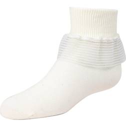 MeMoi Girl's Far Out Blend Lade Ruffle Socks - Winter White