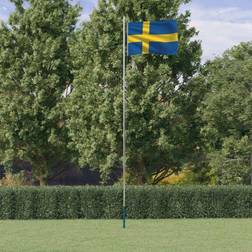 vidaXL Flagge Schwedens Mast 6,23 M