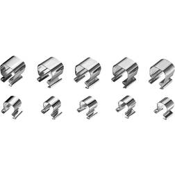 Teng Tools 10 x 1/2 Inch Drive Separate Socket Clips ALU12, Silver