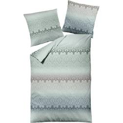 Dormisette Mako-Satin Bettbezug Silber, Blau