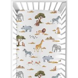 Sweet Jojo Designs Jungle Animals Boy Girl Fitted Crib 28x52"