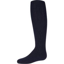 MeMoi Girl's Chunky Cable Knit Blend Knee High Socks - Black (32230856982570)