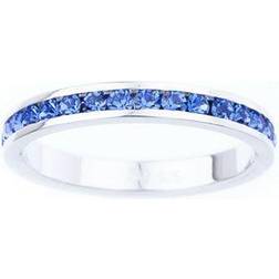 Traditions Jewelry Company September Birthstone Eternity Ring - Silver/Sapphire
