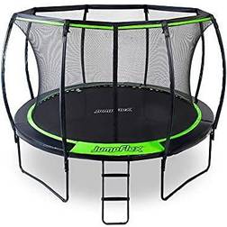 Jumpflex Flex120 12 Foot Trampoline with Enclosure and Ladder Black