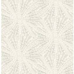 Nuwallpaper Silver Sunburst Peel and Stick Grey