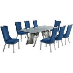 Best Quality Furniture 9-Piece Modern Dining Set