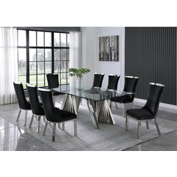 Best Quality Furniture 9-Piece Modern Dining Set