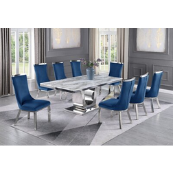 Best Quality Furniture 9-piece marble Dining Set