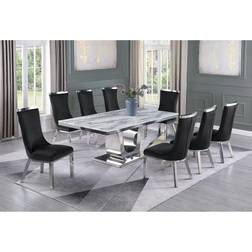 Best Quality Furniture 9-piece marble Dining Set