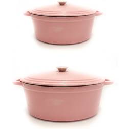 Berghoff Neo Cast Iron Dutch Ovens, Set 2 with lid