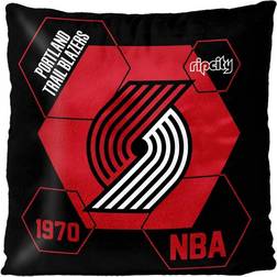 NBA 235 Trailblazers Connector Velvet Reverse Complete Decoration Pillows Black (40.64x40.64)
