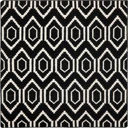 Safavieh Dhurries Collection White, Black 96x96"