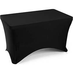 Lann's Linens Fitted Stretch Show Tablecloth Black