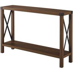 Walker Edison Rustic Farmhouse Metal X Entry Console Table 12x46"