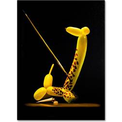 Trademark Fine Art 'Balloon Giraffe' 18" Framed Art