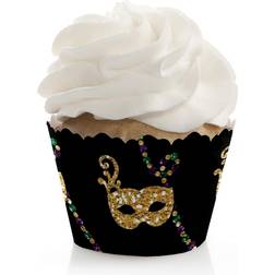 Mardi Gras Masquerade Party Decorations Party Cupcake Wrappers Set of 12