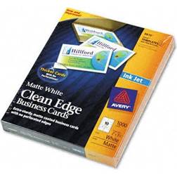 Avery Print Clean Edge Business Cards, Inkjet, 2