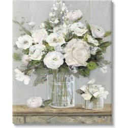 Stupell Industries Country White Floral Scene Canvas Art Swatland Wall Decor