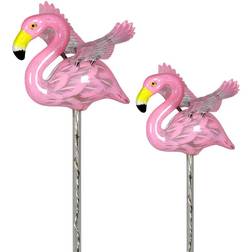 Exhart 2 Solar Flamingo WindyWing Stakes Ground Lighting