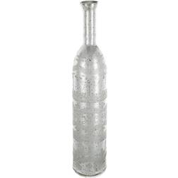 A&B Home Antique Style Glass Flower Etched Vase
