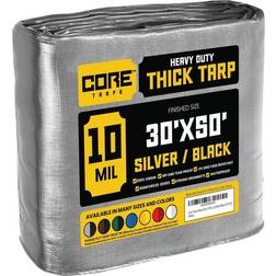 Core Tarps Silver/Black 10Mil 30 x 50 Tarp, CT-601-30X50, CT-601-30x50