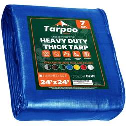 Tarpco Safety Blue 7Mil 24 x 24 Tarp, TS-205-24X24, TS-205-24x24