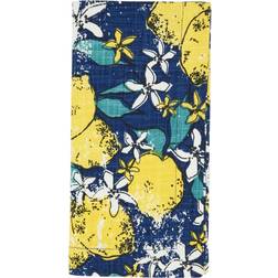 Saro Lifestyle 900.NB20S 20 Lemon Cloth Napkin Blue, Yellow