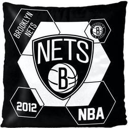Northwest NBA 235 Nets Connector Velvet Reverse Complete Decoration Pillows Black, Multicolor
