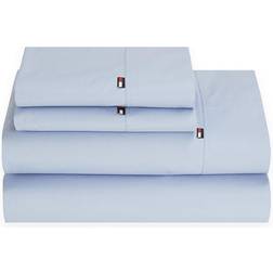 Tommy Hilfiger Solid Core Queen Bed Sheet Blue, Red