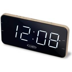 Jensen AM/FM Dual Alarm Clock Radio, Black