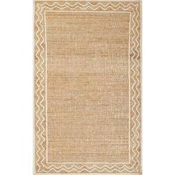 Area Rug Ripple White, Brown, Natural