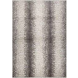 Orian Rugs Palmetto Skins Gazelle White, Gray, Silver