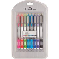 Office Depot TUL Retractable Gel Pens, Bullet Point, 0.7 mm, Gray Barrel, Assorted Bright Ink Colors, Pack Of 8