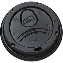 Dixie D9542B 10 20 oz Cups Plastic Drink-Thru Lids Black 1000/Carton