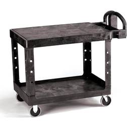 Rubbermaid Commercial FG452500BLA 2-Shelf 500 lbs. Utility Cart
