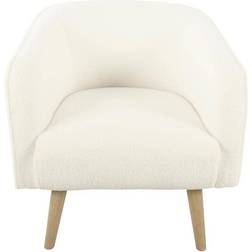 HomePop Sherpa Accent Cream Lounge Chair 31.5"