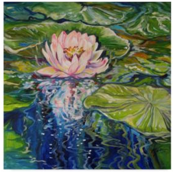 Trademark Fine Art 'Sweet Lotus' Acrylic Painting Print on Wrapped Wall Decor