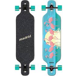 Madrid Drop-Thru Komplet Longboard Flamingos Blå/Pink/Gul