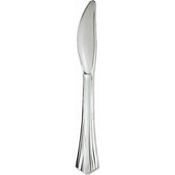WNA Heavyweight Plastic Knives Silver 7 1/2 Reflections Design 600/Carton