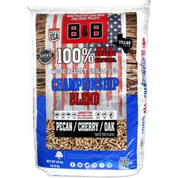 B&B Charcoal Championship Blend Hardwood Pellets All Natural Cherry/Oak/Pecan 40