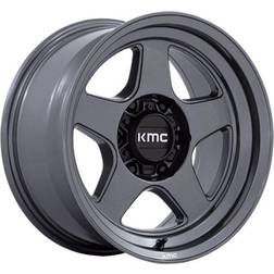 KMC KM728 Lobo Wheel, 17x8.5 with 6 on 5.5 Bolt Pattern Matte