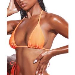 PrettyLittleThing Triangle Mix & Match Bikini Top - Orange