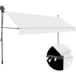 vidaXL Manual Retractable Awning with 157.5' Cream