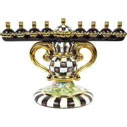 Mackenzie-Childs Courtly Check Ceramic Menorah Candle Holder